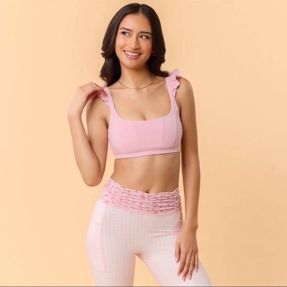 Blogilates Other - Blogilates Women's Ruffle Corset Sports Bra - Pink S